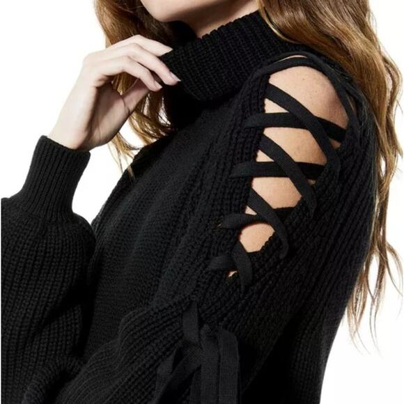 Alice + Olivia Izetta Open Shoulder Turtleneck in Black Size XS - Picture 10 of 11